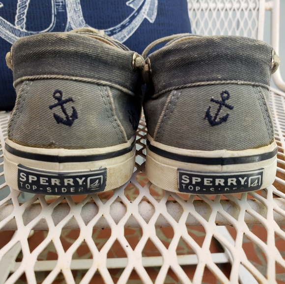 Denim Sperry Top-Siders with Embroidered Anchors - Picture 6 of 8